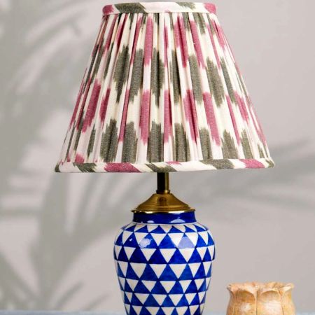 Pink Ikat Empire Lampshade Medium